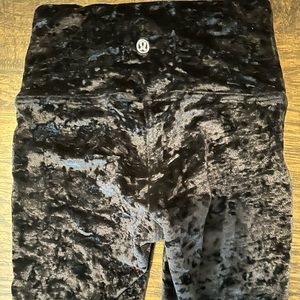 Lululemon leggings crushed velvet, Size 4. Black